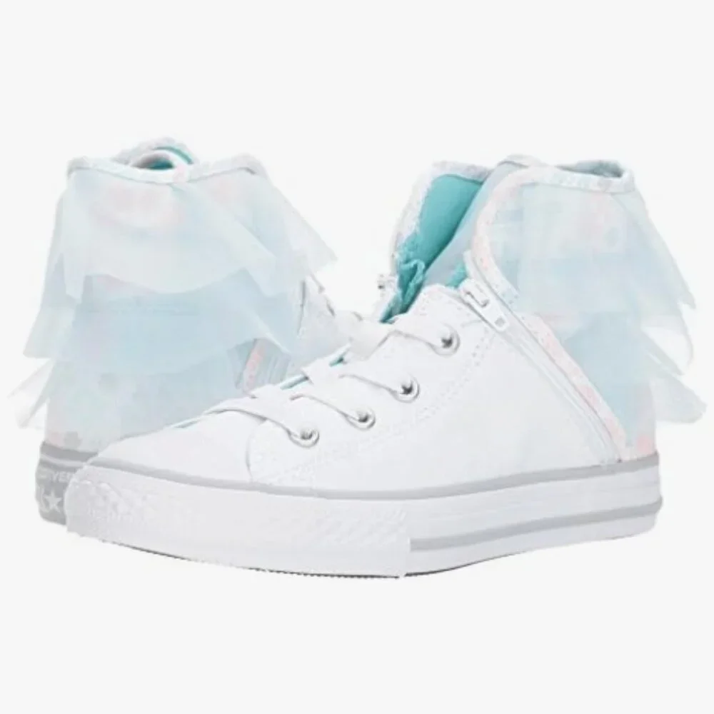 Converse Girls CTAS Block Party High Top Lace up Shoes size 5 NWT in box